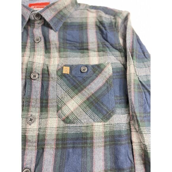 Coleman Men's Plaid Flannel Button Down Shirt Size L - Picture 4 of 8
